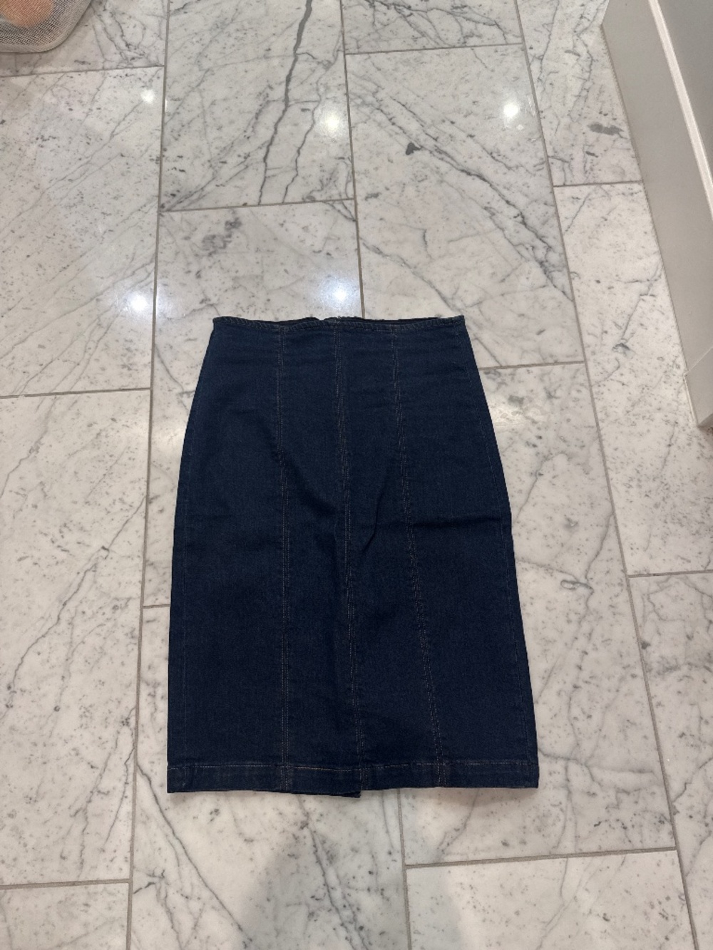 Reformation midi Jean skirt